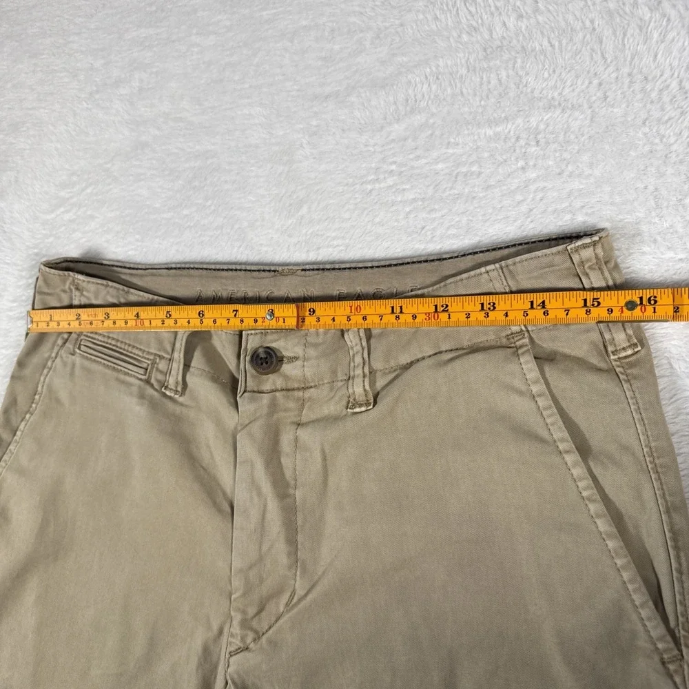 American Eagle Shorts Mens 30 Khaki Classic‎ NE(X)T Level Flex Casual Tan Cotton
